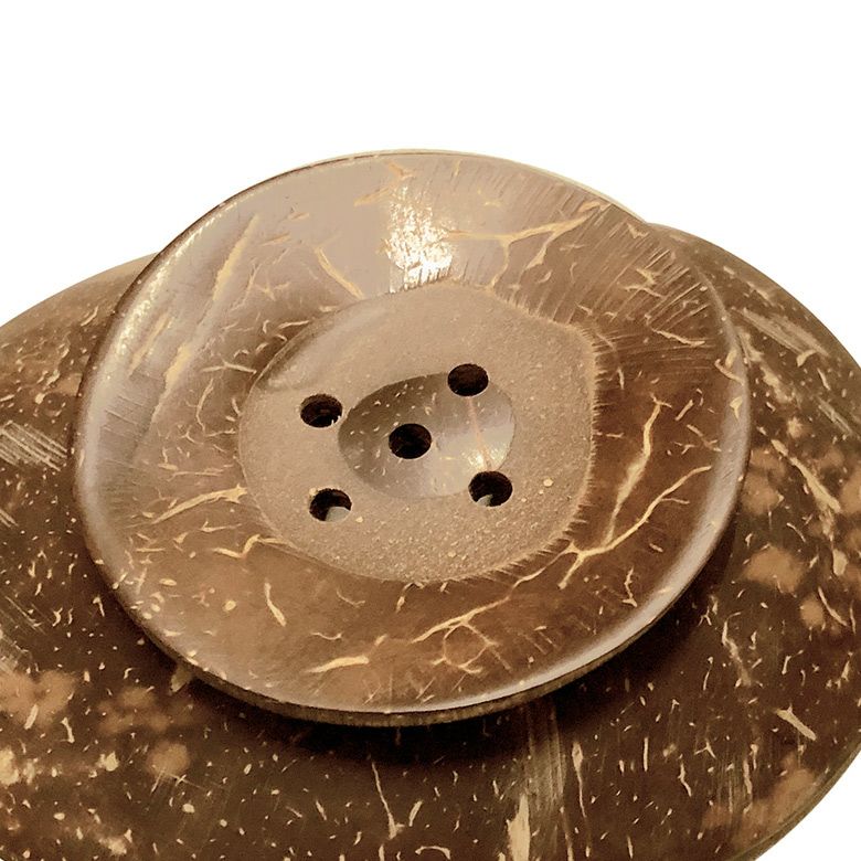 ココナッツの殻で出来た船の形のようなソープディッシュ[10431]【石鹸