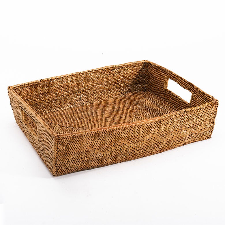 14×20cm アタ製♪持ち手付バスケット＆おまけ／自然素材 アジアン雑貨 楽天市場】【最大500円クーポン】 アタで編まれたハンドル付き