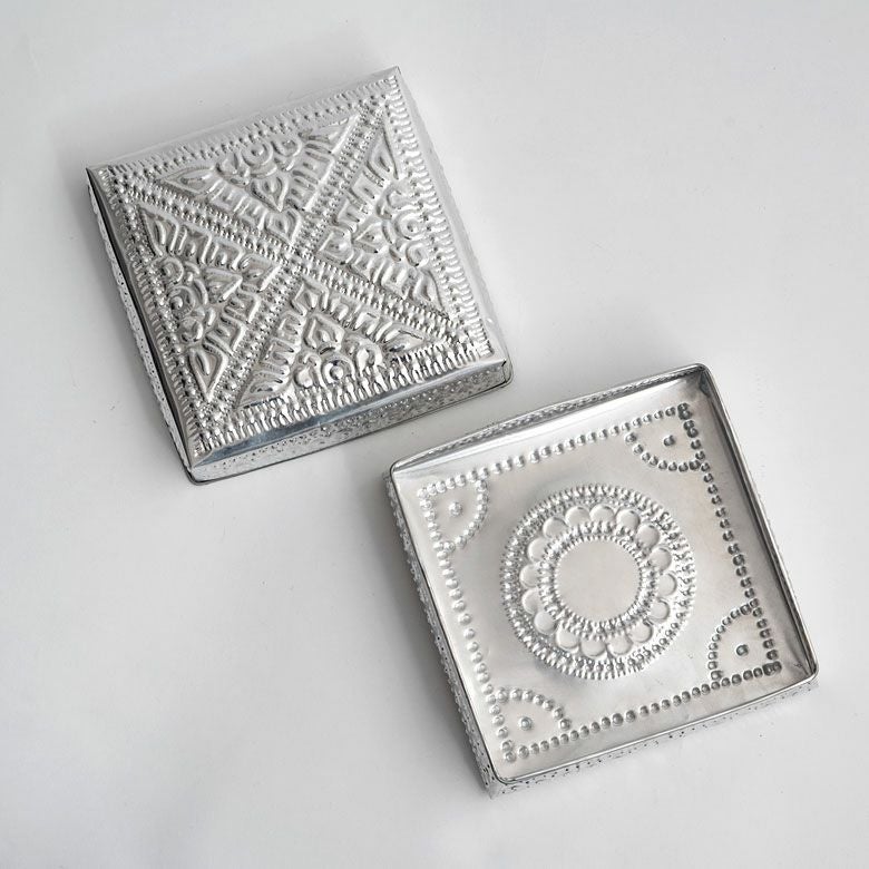 アルミのデコレーション小物入れケース[L][10701]【収納ボックス 収納