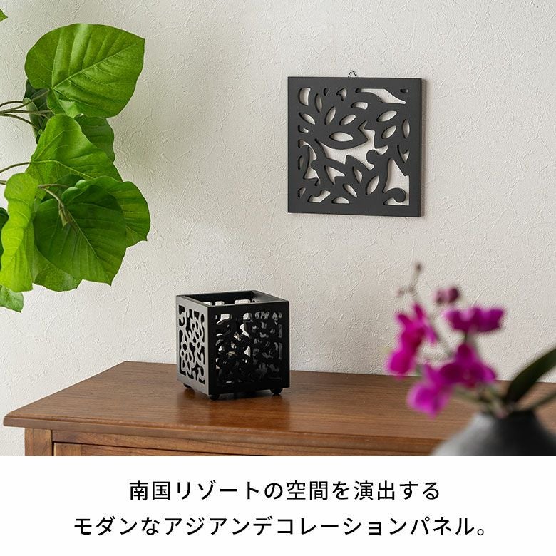 バリ島のロータスをモチーフにしたアートパネル 20×20cm MULIA ムリア