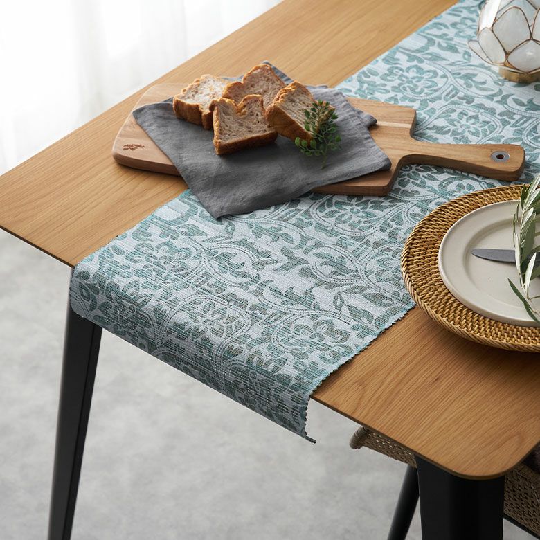 テーブルランナー テーブルクロス 植物模様 ボタニカル 天然素材