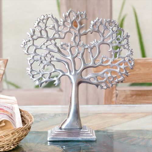 珊瑚をモチーフにしたアルミのオブジェ[10914]【アジアン雑貨のアジア