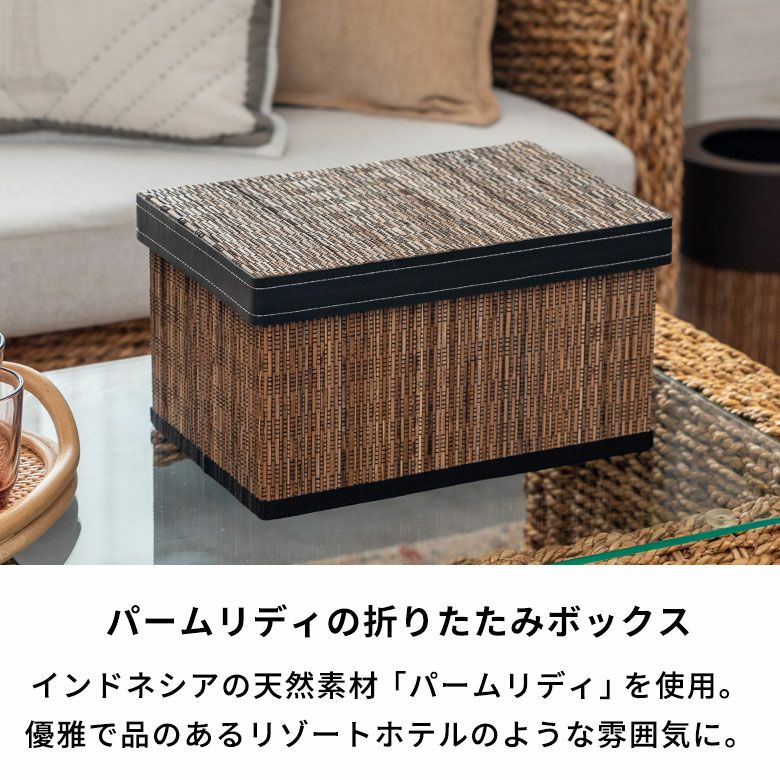 見せる収納が叶うパームリディの折りたたみ収納ボックス S4サイズ 約