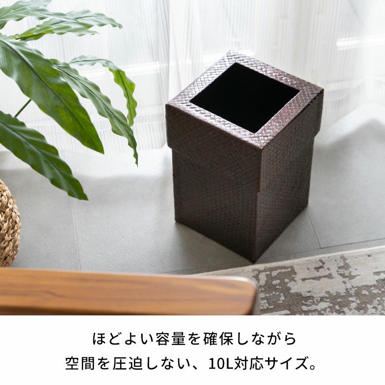 中のごみ袋が見えない二重構造 パンダンのごみ箱 [長方形 長方形 丸型