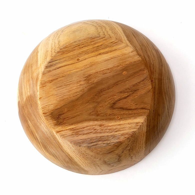 トレイ チークウッド 木製 ウッド ボウル Lサイズ ハンドメイド [11589