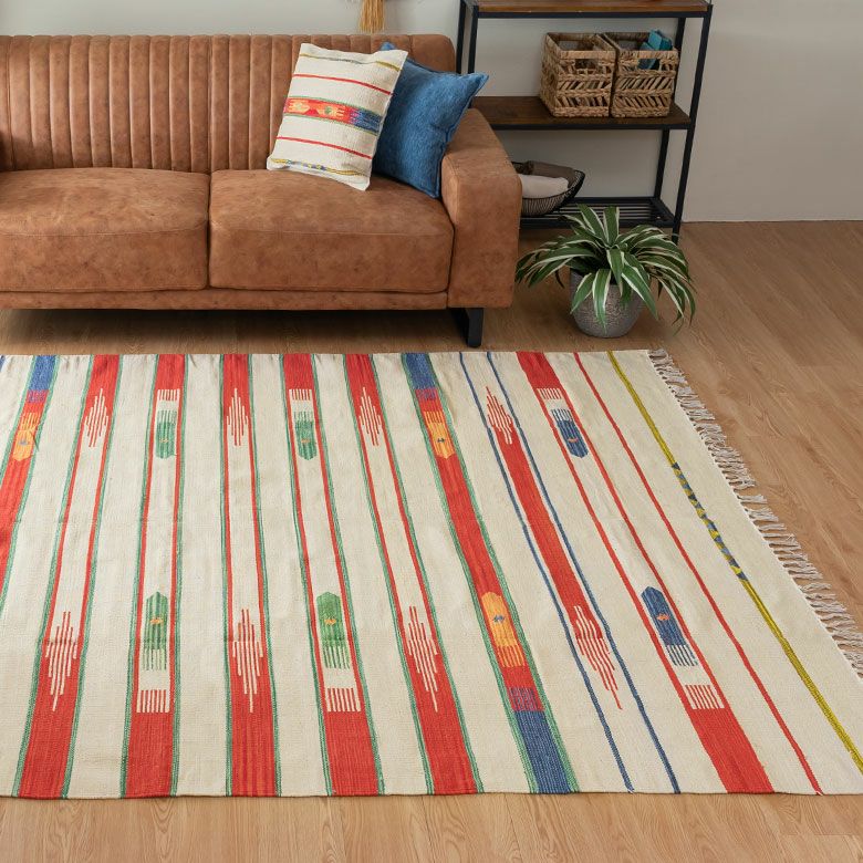 キリムラグ コットン[Lサイズ]200×250cm[Aタイプ](31400)【 コットン