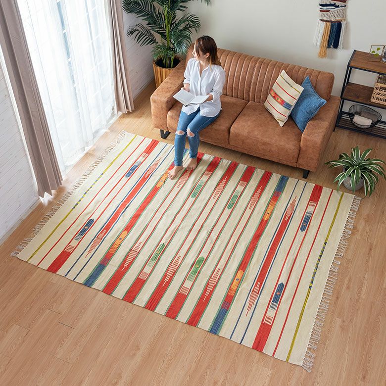 キリムラグ コットン[Lサイズ]200×250cm[Aタイプ](31400)【 コットン