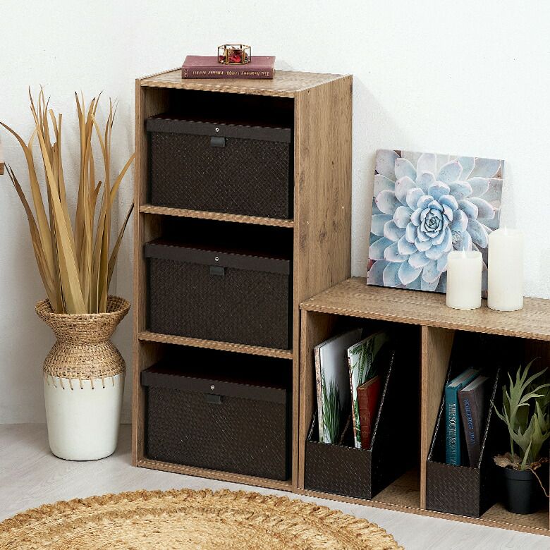 パンダンで出来たフタ付収納ボックス L 2色展開 フタ付き 小物入れ