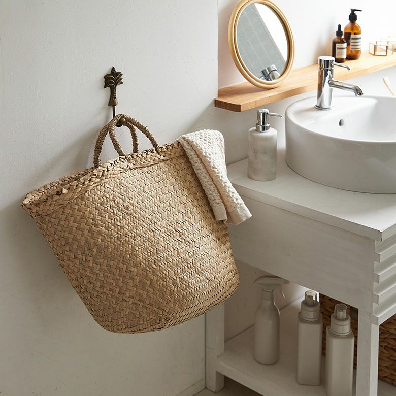 バスケット かごバスケット シーグラス製 収納 ランドリー かご カゴ