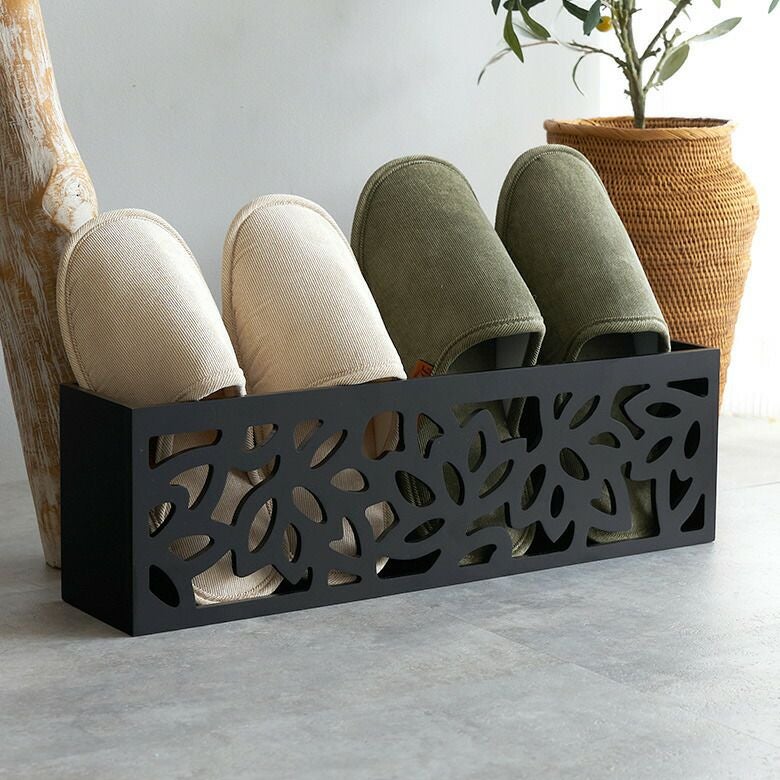 蓮の花をモチーフにした彫刻アートのスリッパスタンド MULIA ム...