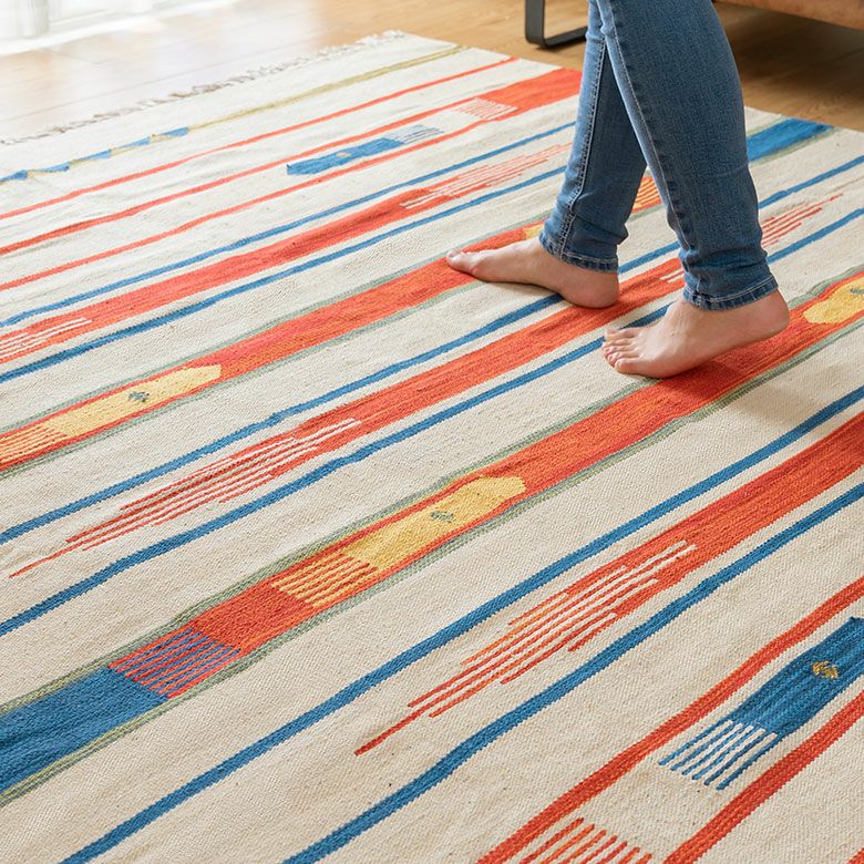 キリムラグ コットン[Mサイズ]200×200cm[Aタイプ](31300)【 コットン