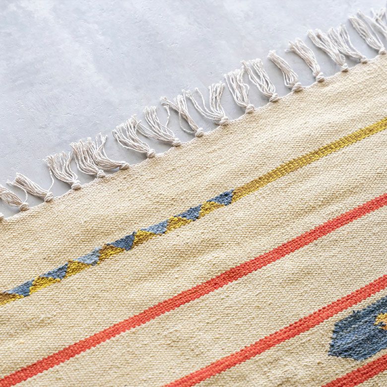 キリムラグ コットン[Mサイズ]200×200cm[Aタイプ](31300)【 コットン