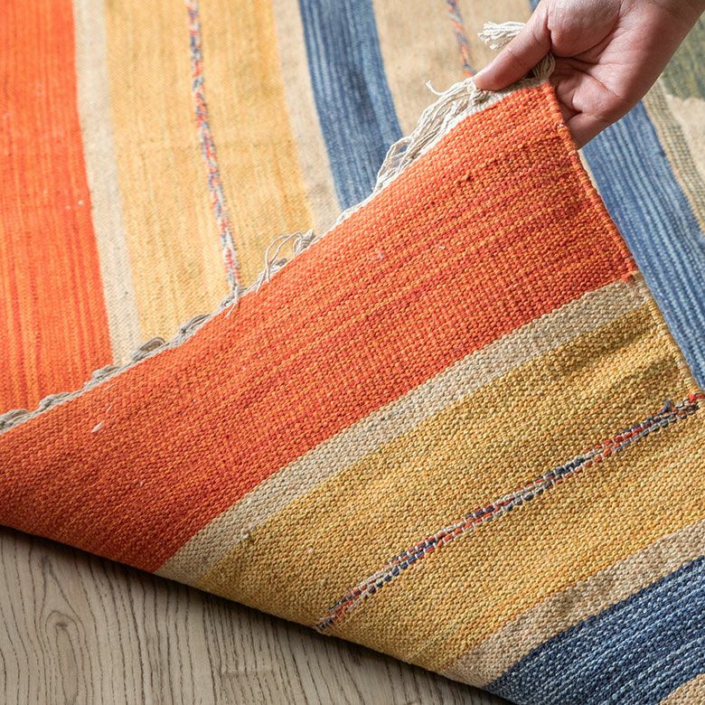 キリムラグ コットン Mサイズ 200×200cm Cタイプ コットンラグ ラグ