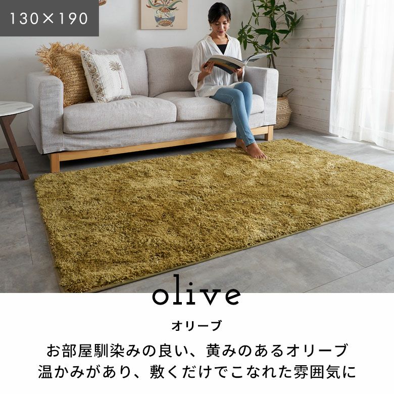 さらっとした手触りと防音効果で快適なマイクロファイバーシャギーラグ