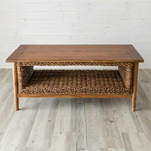 アバカ素材でできた収納付きセンターテーブル(91087)【アジアン雑貨の