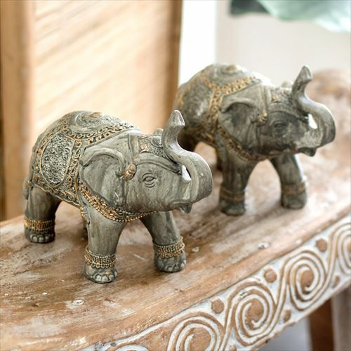 象のオブジェ (66584) 【オブジェ 象 ぞう 動物 アニマル バリ 雑貨