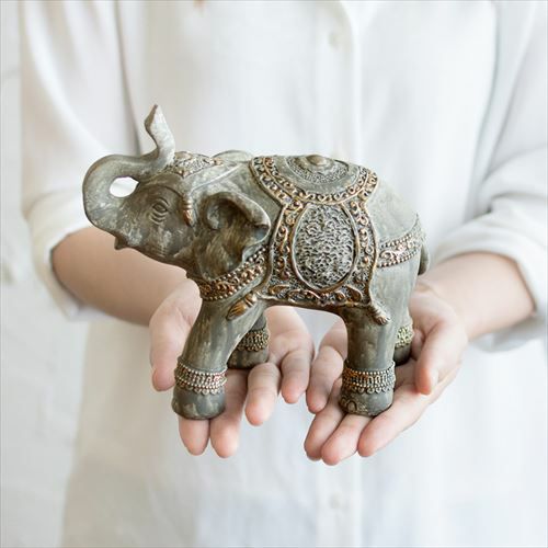 象のオブジェ (66584) 【オブジェ 象 ぞう 動物 アニマル バリ 雑貨