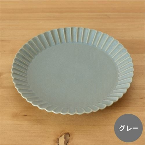 菊皿 24.5cm 大皿 陶器製 プレート皿 お皿 [92080-gy 92080-nv 92080