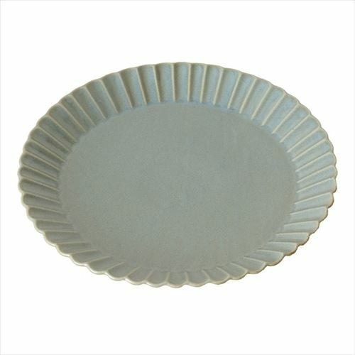 菊皿 24.5cm 大皿 陶器製 プレート皿 お皿 [92080-gy 92080-nv 92080