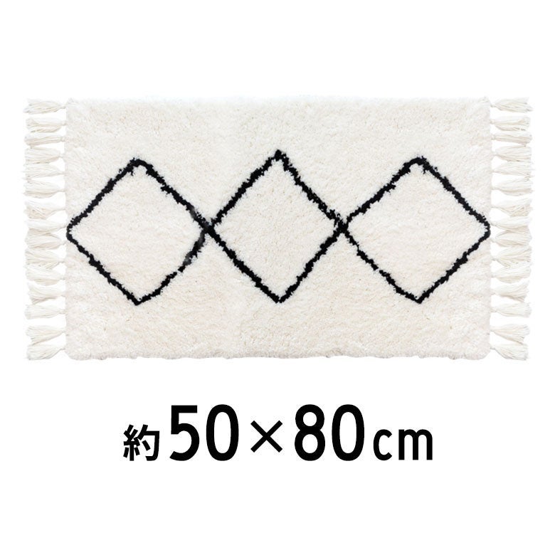 玄関マット ラグマット 約 50×80cm ベニオワレン風 メッシュ 長方形