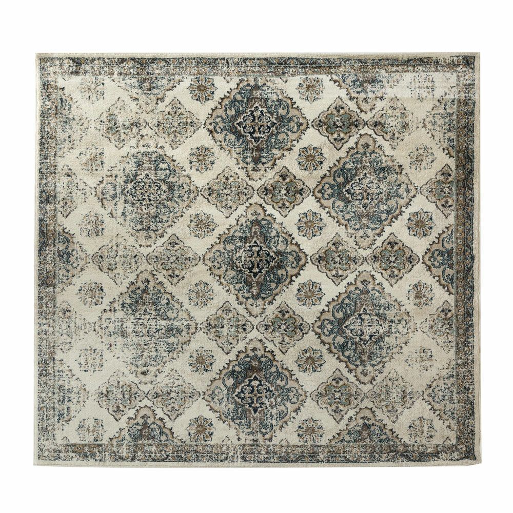 ラグ ラグマット 約185×185cm オリエンタル柄 ウィルトン織り