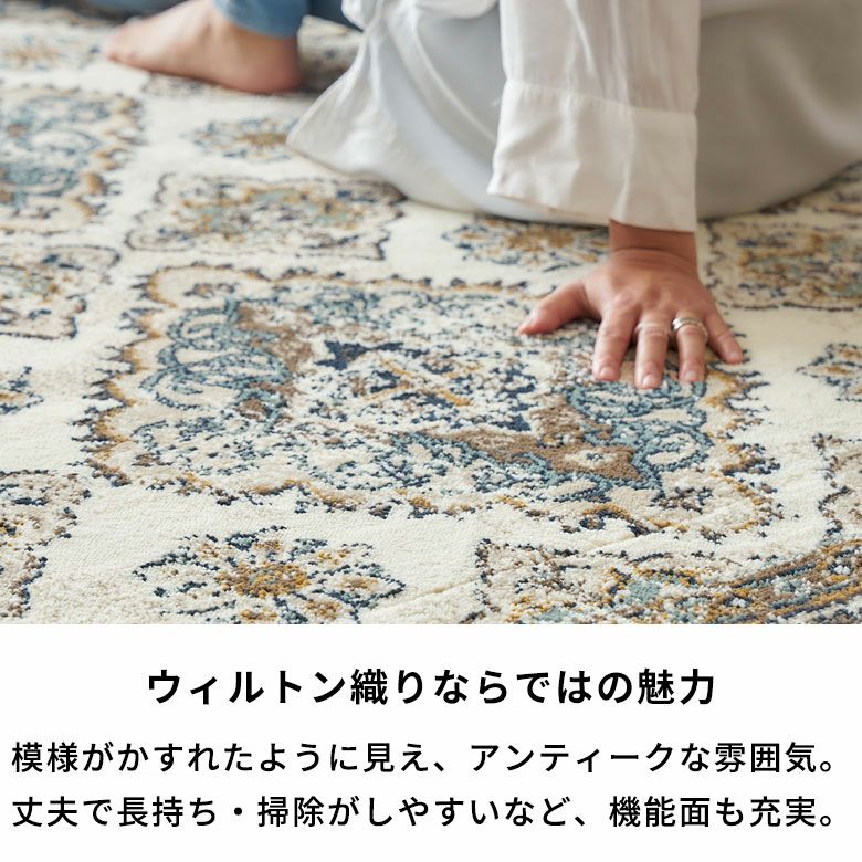 Y2776 ペルシャ絨毯風 ウィルトン織 オーバル絨毯 直径200㎝ 【公式通販】