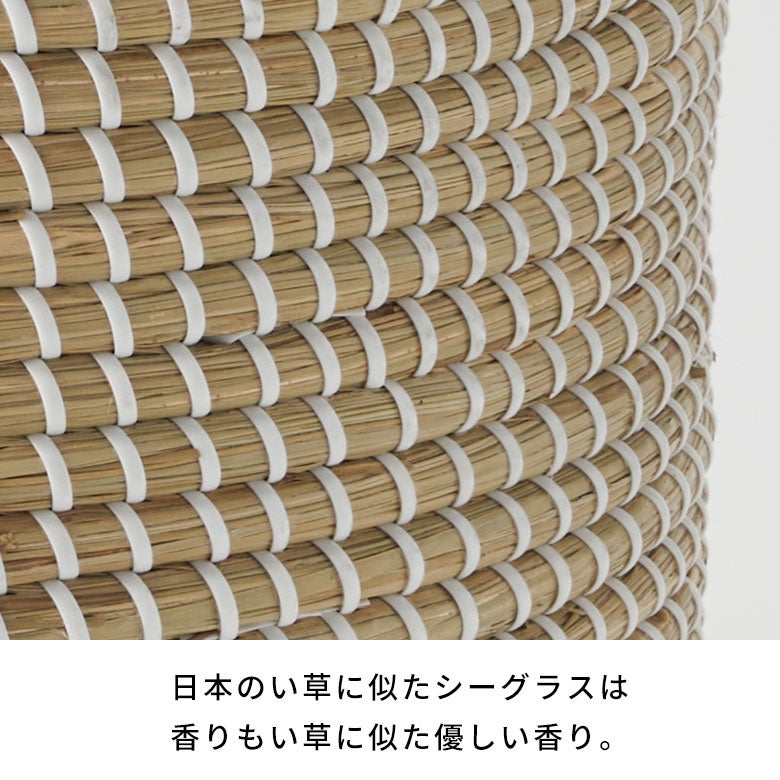 バスケットふた付き持ち手付きアフリカシーグラス製丸型31cm幅Mサイズかごバスケット収納荷物入れセネガルバスケットサイザルバスケット蓋付きセネガルミニ高さ27cmおしゃれアジアン雑貨アフリカン[va51153]