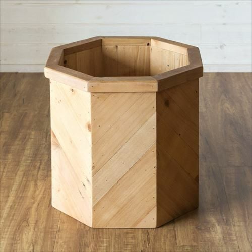 プランターカバー 八角形 Lサイズ 幅42.5cm 奥行42.5cm 高さ40cm 木製