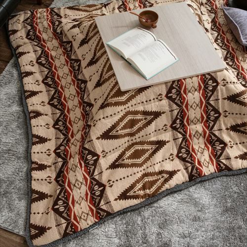 こたつ布団 正方形 190×190cm オルテガ ネイティブ [91369]【 こたつ