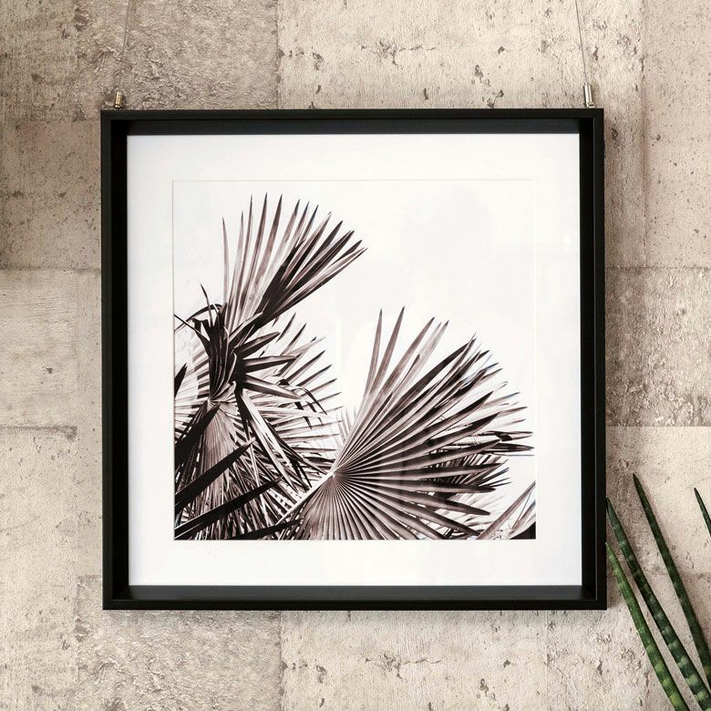 モンステラをモチーフにしたリネンキャンバスのアートフレーム(66051