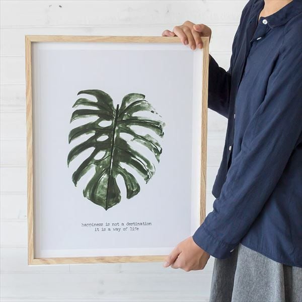 モンステラ 柄 リーフフレーム(65370)絵画 アート 壁掛け インテリア