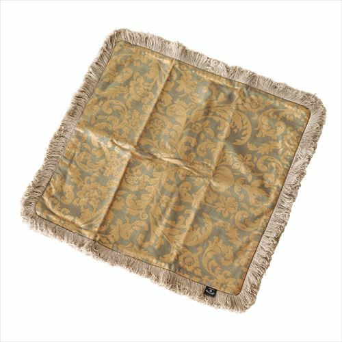 クッションカバー ダマスク ブルー 綿 45×45cm ブルー グリーン グレー