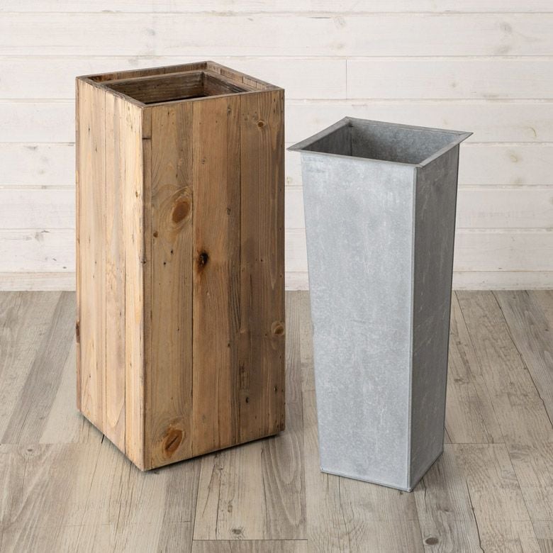 傘立て スリム角型 古木風仕上げ 木製 幅24.5cm Botanique ボタニーク