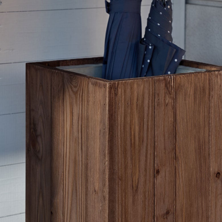 傘立てスリム角型古木風仕上げ木製幅24.5cm[51173]【カサ立て傘たて玄関傘立てアンブレラスタンドアンブレラホルダーアンティーク風ホテルライク店舗用業務用北欧ナチュラルおしゃれアジアンギフトプレゼント新生活】