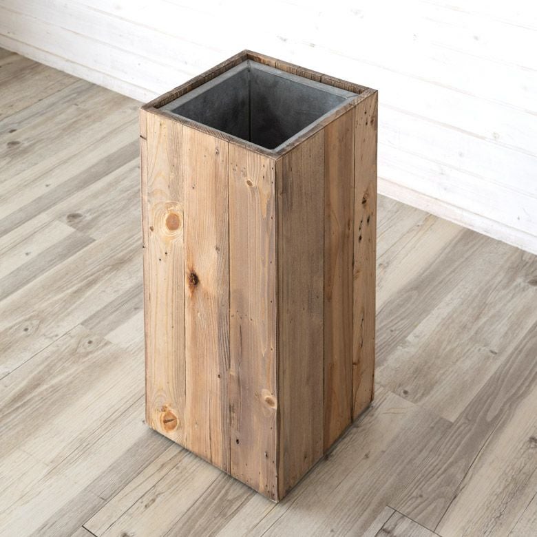 傘立て スリム角型 古木風仕上げ 木製 幅24.5cm Botanique ボタニーク