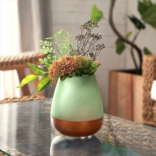 花瓶 フラワーベース 高さ15.5cm コクーン ショートタイプ ツートン