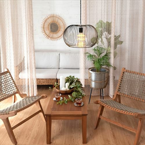 ワイヤー ランプシェード led E26 レトロ スフィアー ブラック [66901