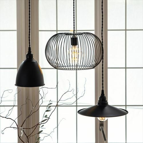 ワイヤー ランプシェード led E26 レトロ スフィアー ブラック [66901