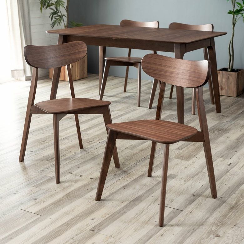 シンプルな木製ダイニングチェア ダイニングチェア 木製 ウォールナット 座面高44cm「Asteion」 [84004