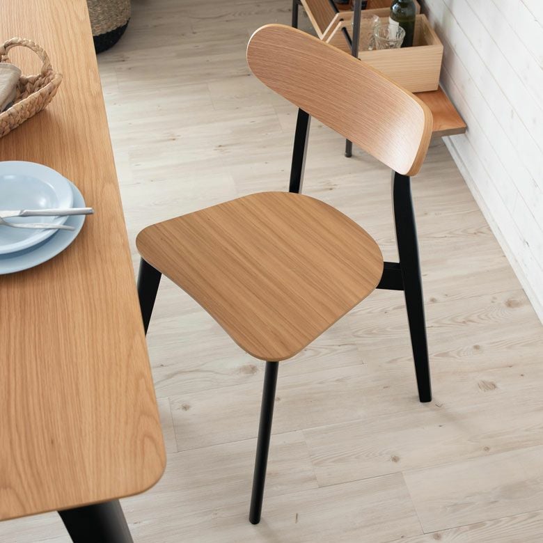 シンプルな木製ダイニングチェア ダイニングチェア 木製 ウォールナット 座面高44cm「Asteion」 [84004