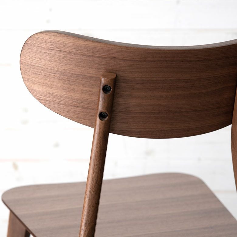 ダイニングチェア 木製 ウォールナット 座面高44cm「Asteion」 [84004