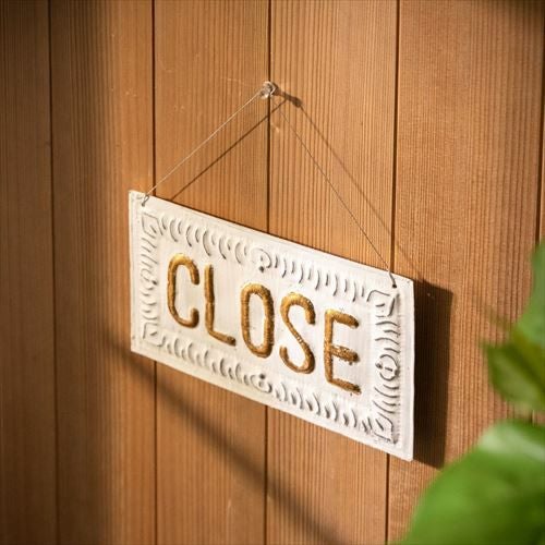メール便対応】オープン ＆ クローズ ドアプレート OPEN CLOSE 両面
