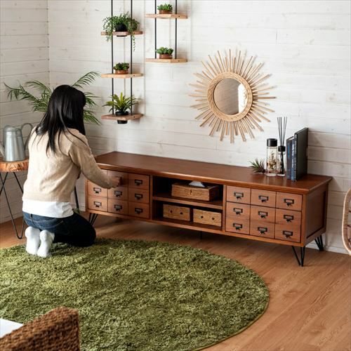 テレビボード テレビ台 木製 ブラウン 幅150cm [91386]【 引出し付き 4