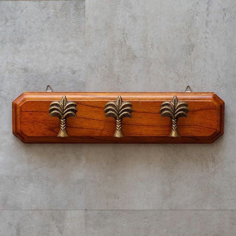 取っ手 ヤシの木型 Mサイズ 幅4.5cm 高さ6cm アンティーク風 真鍮製