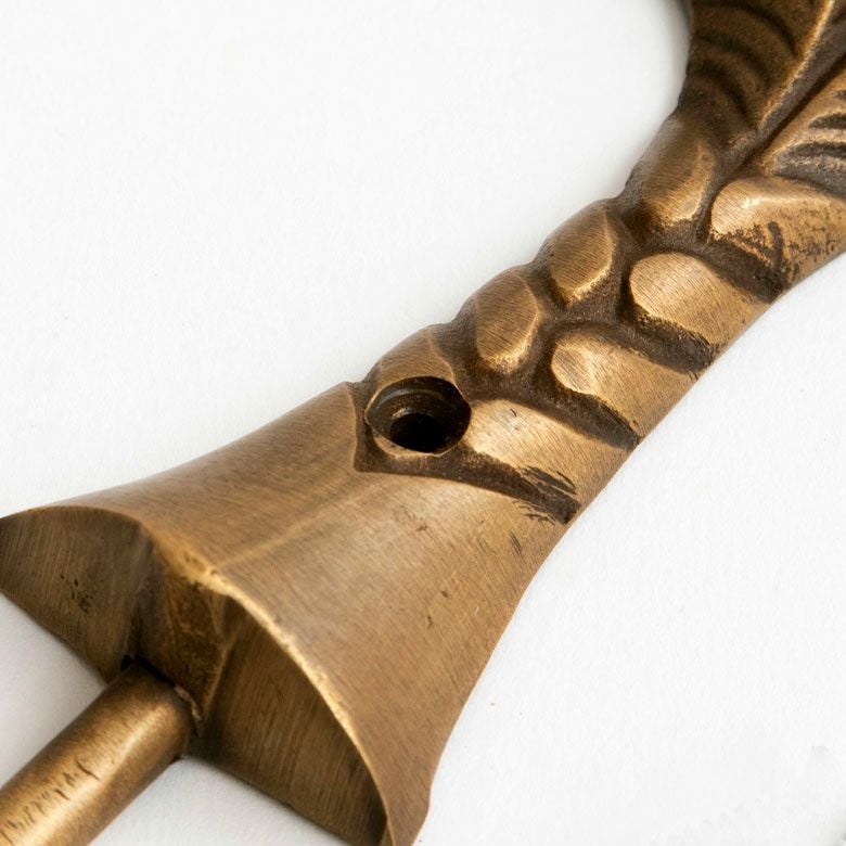 フック パームツリー型 Lサイズ 縦約19.5cm アンティーク風 真鍮製 木
