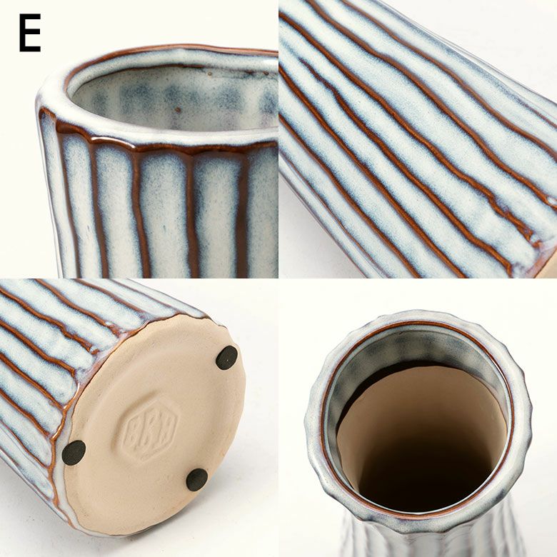 スリムな筒型が暮らしに馴染む、シンプルでおしゃれな陶器の花瓶【水