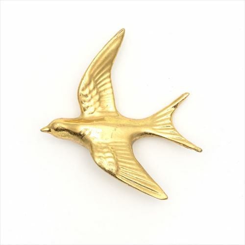 壁飾り バード 鳥 ゴールド 立体 背面フック付き Lサイズ 幅14cm