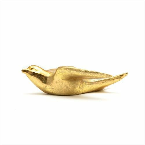 壁飾り バード 鳥 ゴールド 立体 背面フック付き Sサイズ 幅10cm