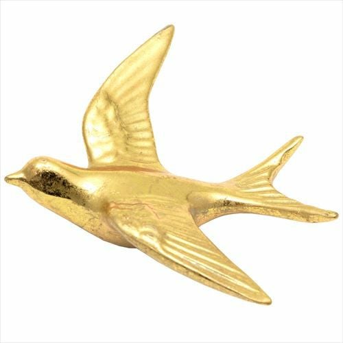 壁飾り バード 鳥 ゴールド 立体 背面フック付き Sサイズ 幅10cm