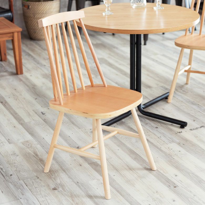 2脚セット】 ダイニングチェア 木製 ウィンザーチェア 完成品